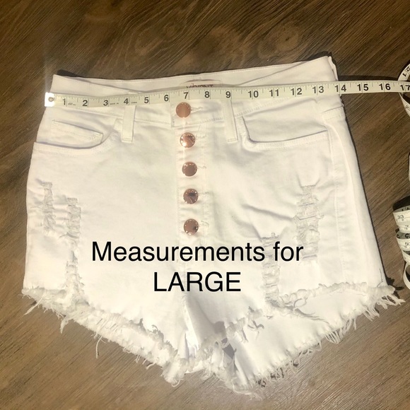 white high waisted shorts - Picture 7 of 11